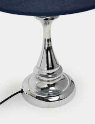 Lumiere Krom Kaplama Abajur - Lacivert-Abajur-Maisonord-NowShopFun