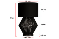 Luna Noir Abajur – Modern Tel Gövdeli-Abajur-Moena Studio-Krem-NowShopFun
