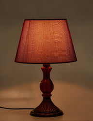 Lunart Antik Abajur - Kırmızı-Abajur-Maisonord-NowShopFun