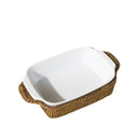 Mini Dikdörtgen Rattan Fırın Kabı