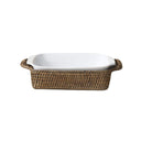 Mini Dikdörtgen Rattan Fırın Kabı