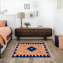 Manyas Geometrik Desenli Yün Halı Kilim 94X121 Cm