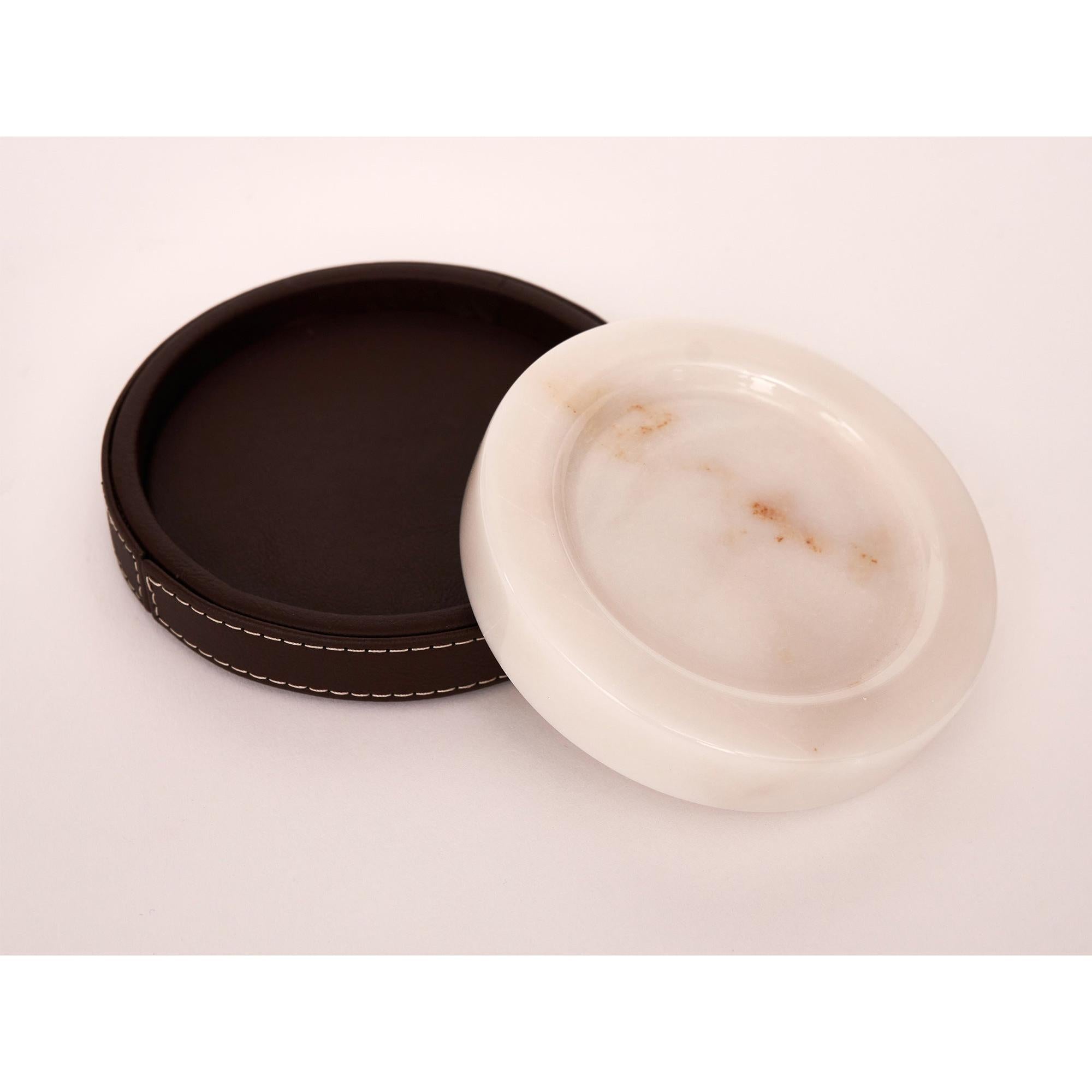 Marlera Beyaz Bardak Altlığı