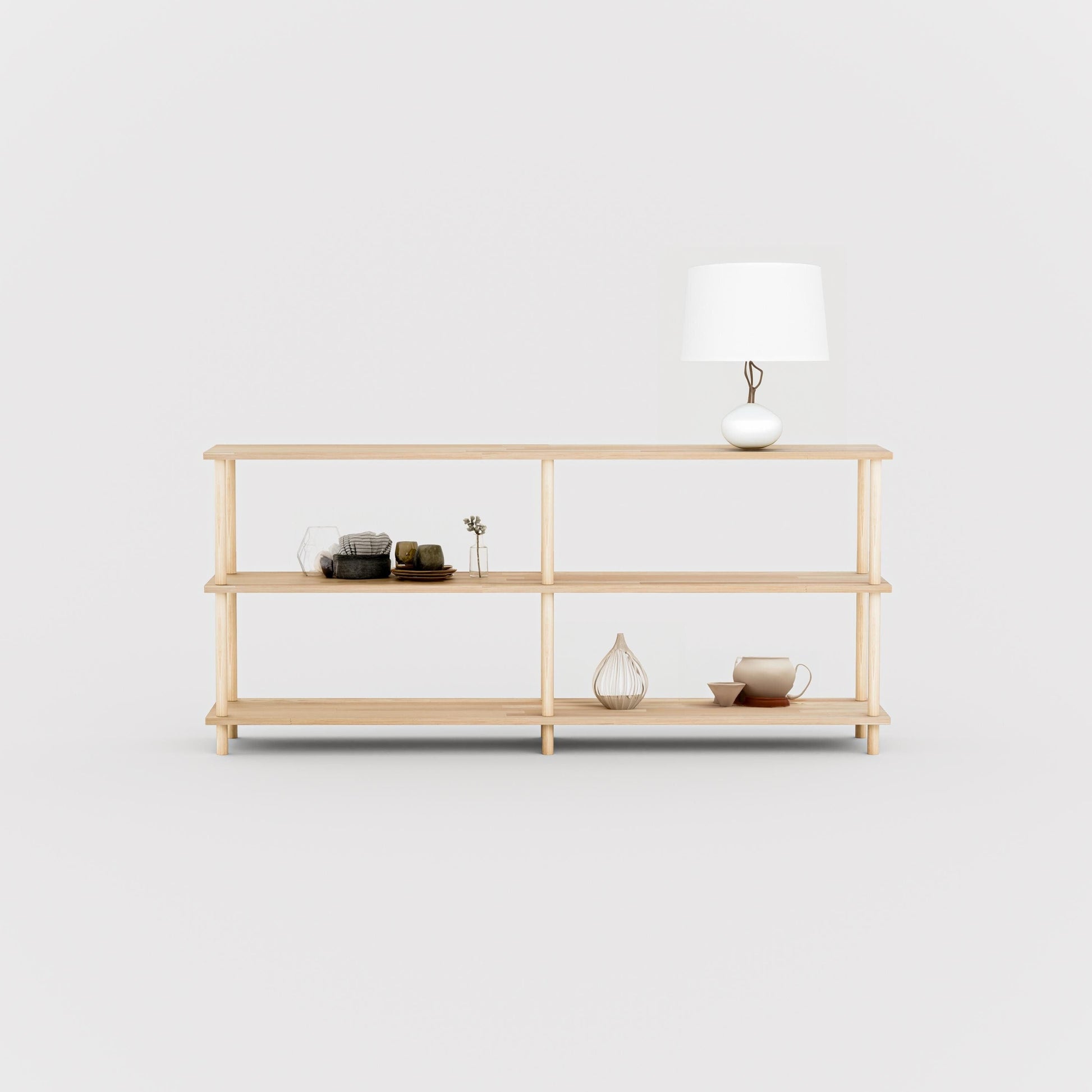 Masif Ahşap 3 Raflı Kitaplık