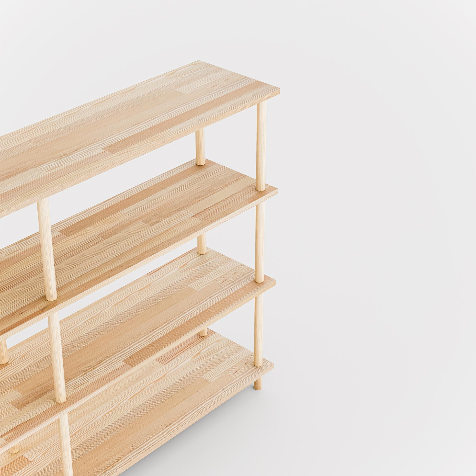 Masif Ahşap 4 Raflı Kitaplık