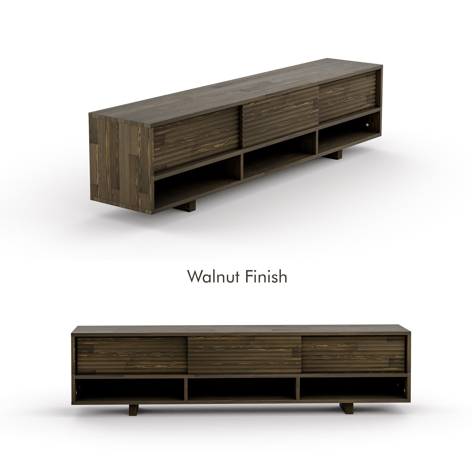 Masif Ahşap Açık Bölmeli Tv Ünitesi