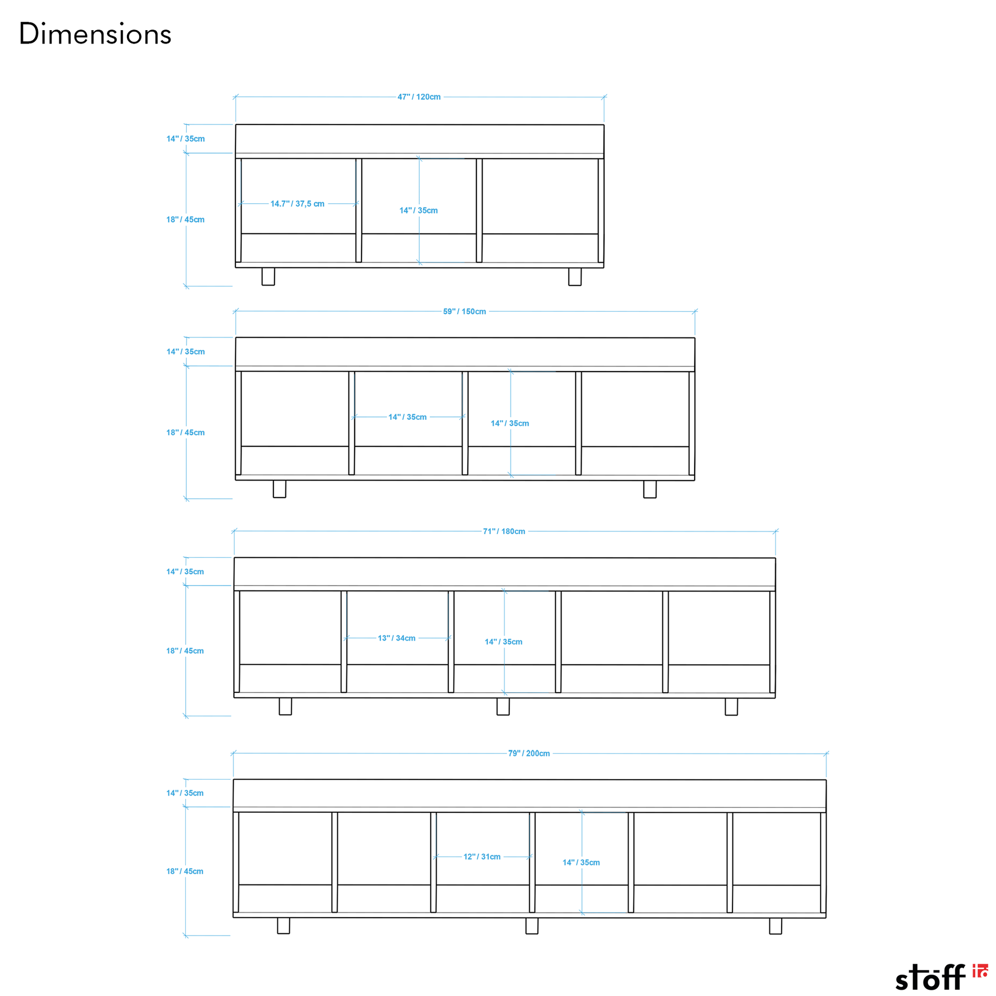 Masif Ahşap Açık Raf Ünitesi & Kitaplık