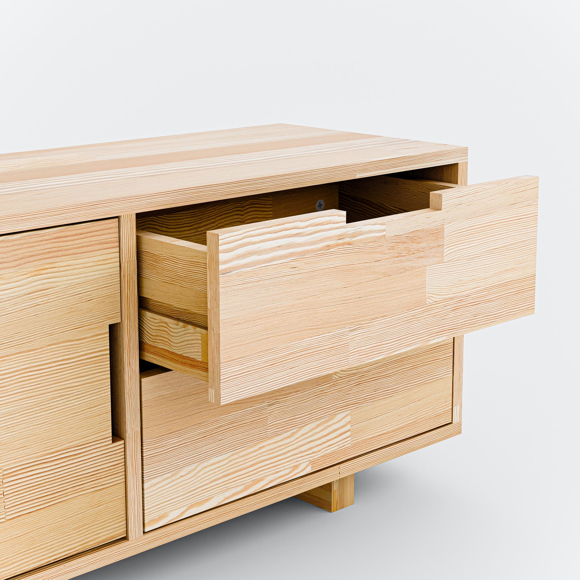 Masif Ahşap Çekmeceli Tv Ünitesi