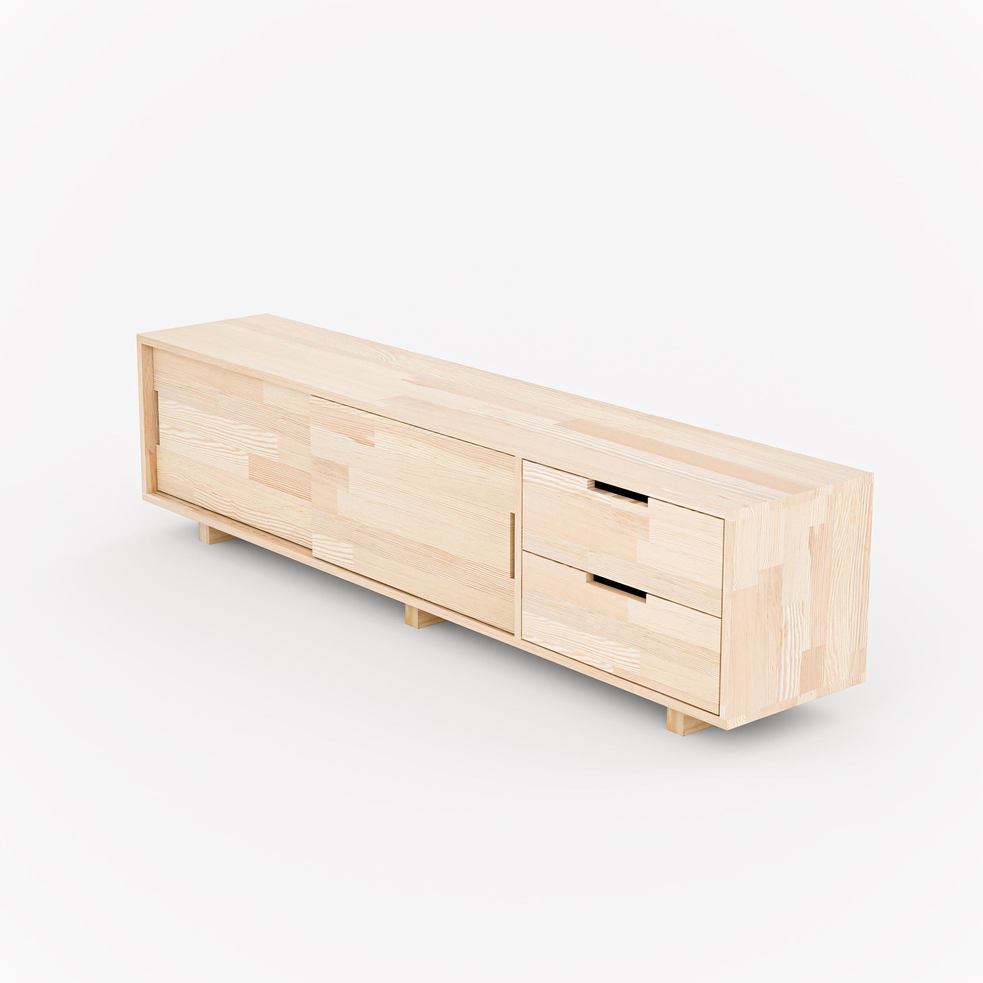 Masif Ahşap Çekmeceli Tv Ünitesi