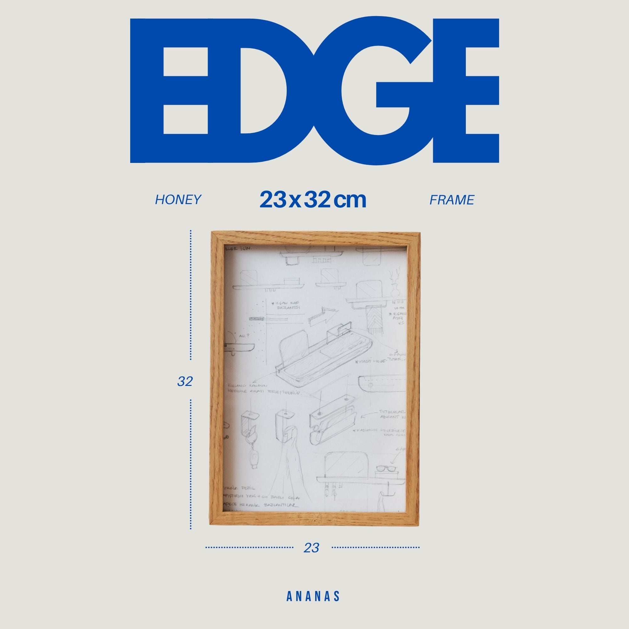 Masif Ahşap Dekoratif Çerçeve, Meşe – Edge Serisi