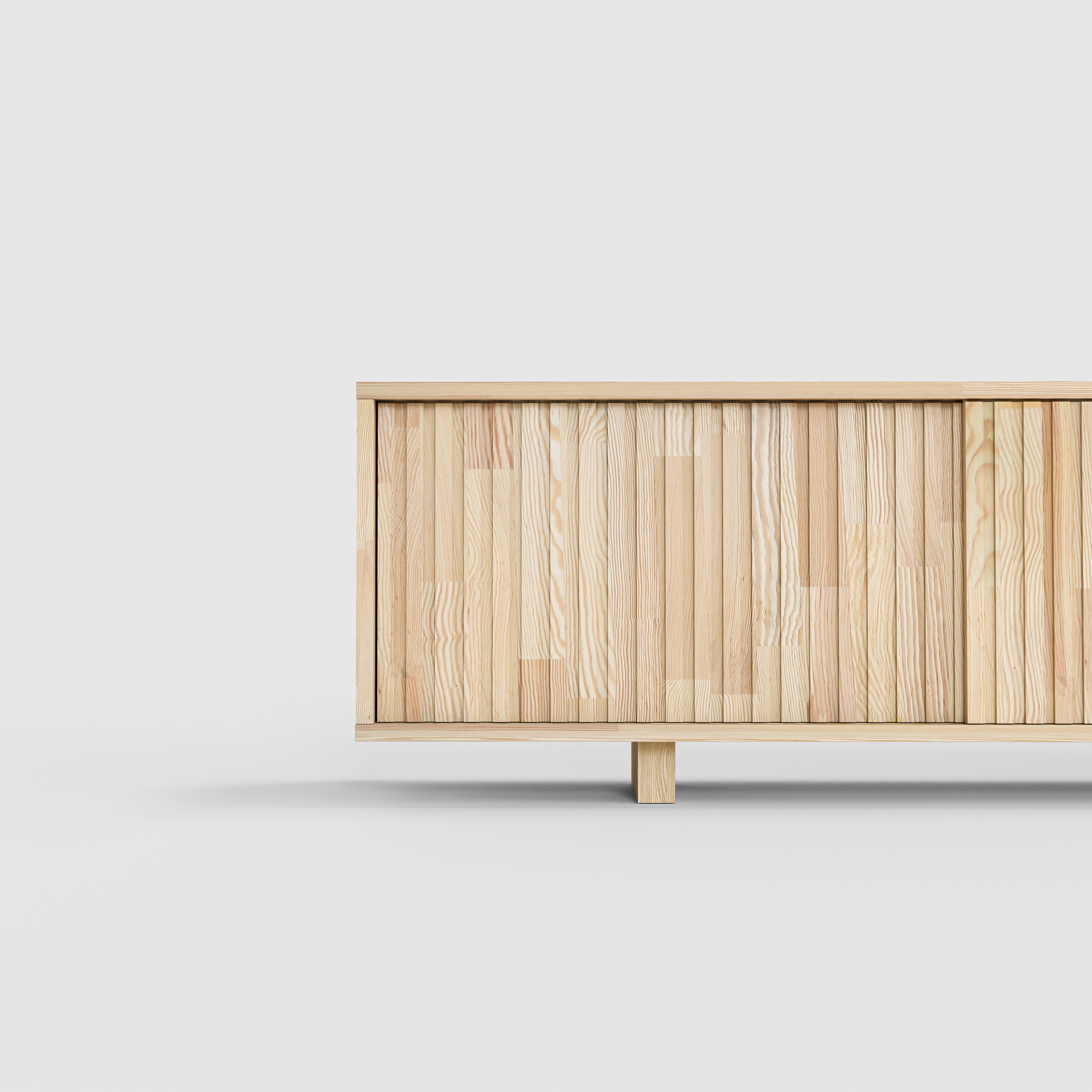 Masif Ahşap Dikey Bölmeli Tv Ünitesi