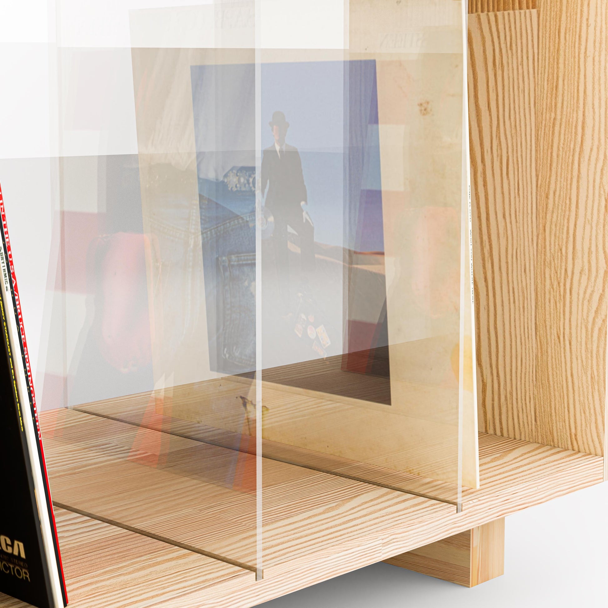 Masif Ahşap Plak & Pikap Depolama Ünitesi