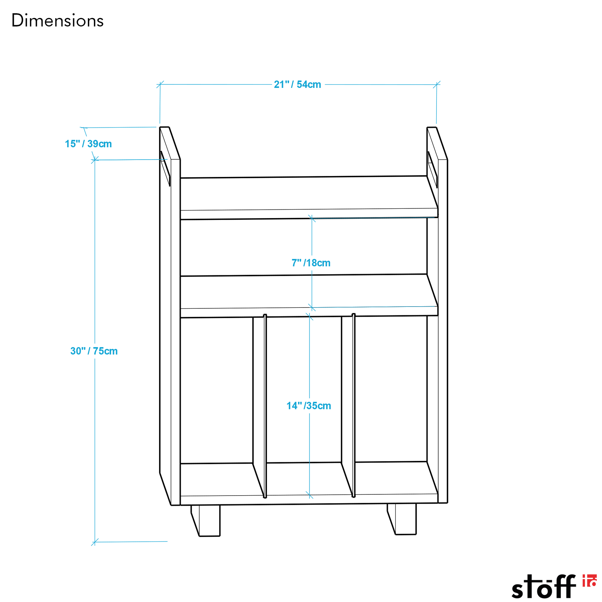 Masif Ahşap Plak & Pikap Depolama Ünitesi