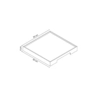 Masif Ceviz Sunum Tepsisi – EDGE Serisi - 30x30 CM