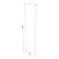 Masif Meşe Duvar Aynası - EDGE Serisi - 40x130 CM