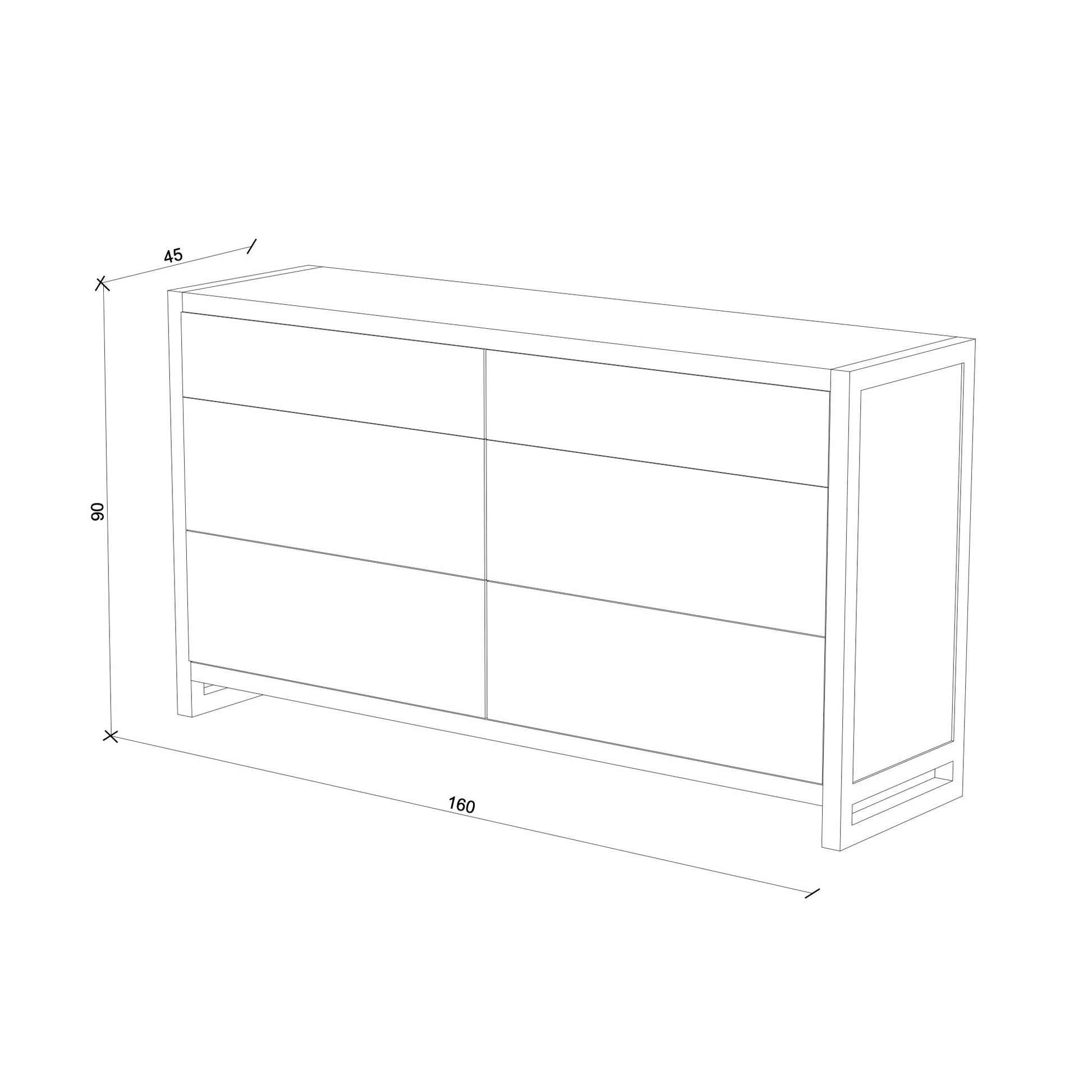 Masif Meşe Endüstriyel Şifonyer
