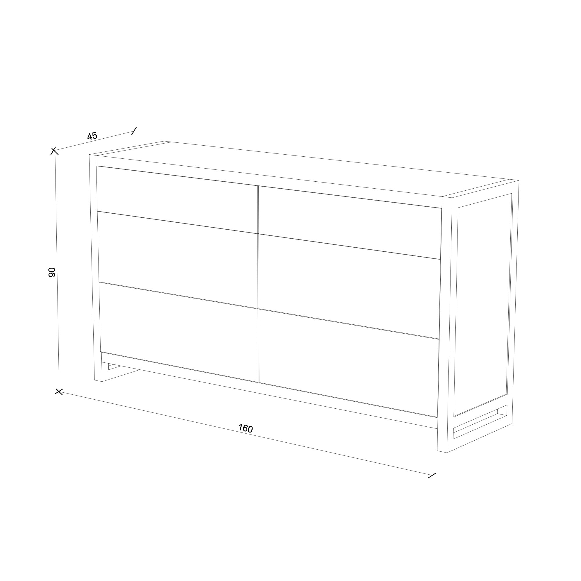Masif Meşe Endüstriyel Şifonyer