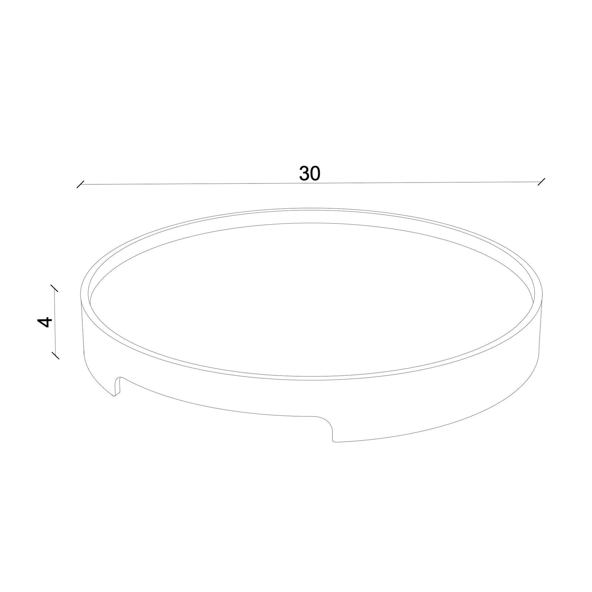 Masif Meşe Sunum Tepsisi – Edge Serisi