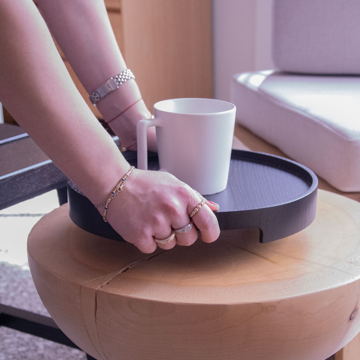 Masif Meşe Sunum Tepsisi – Edge Serisi