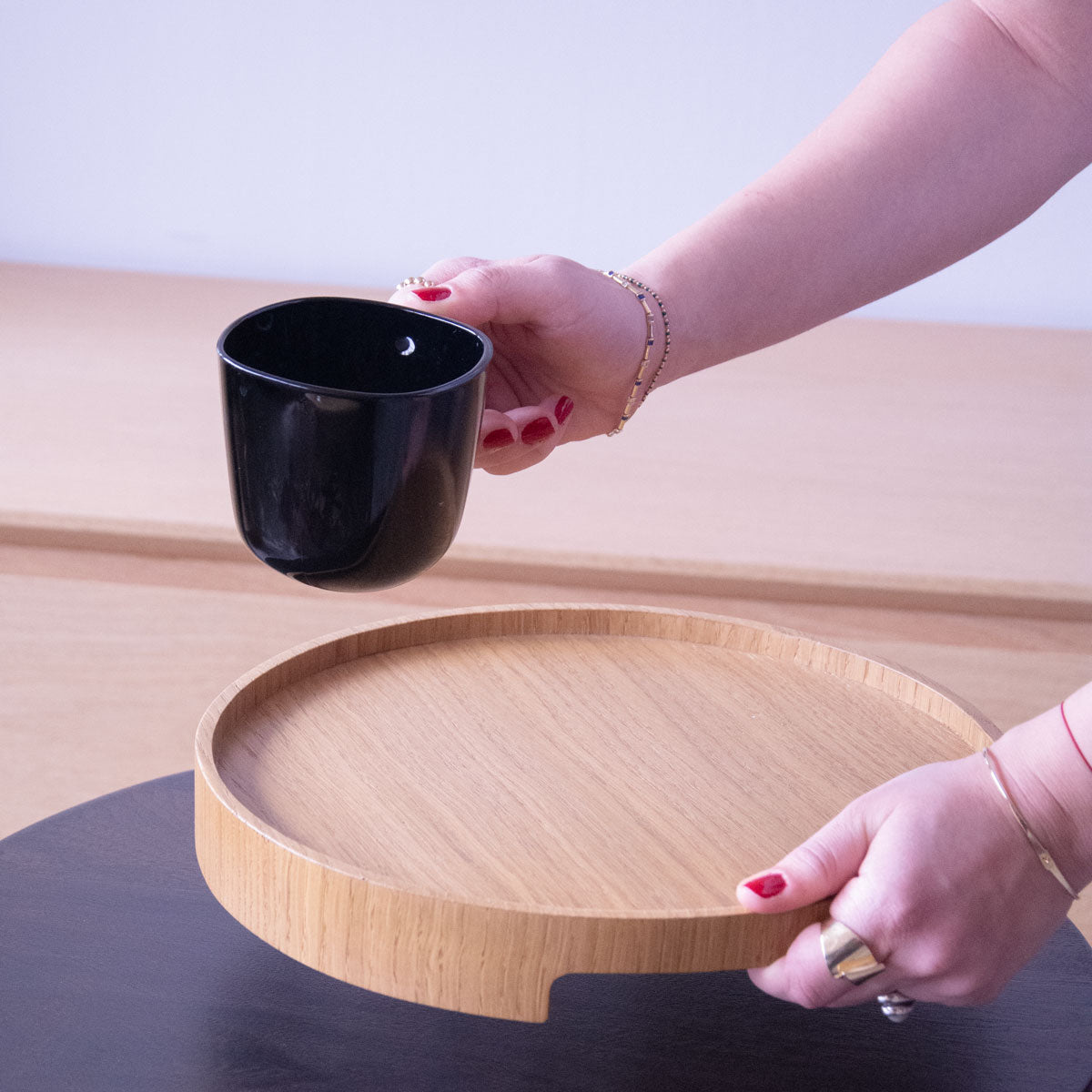 Masif Meşe Sunum Tepsisi – Edge Serisi