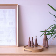 Masif Meşe Yuvarlak Sunum Tepsisi – EDGE Serisi-Tepsi-ANANAS DESIGN + CRAFTS-Siyah-NowShopFun