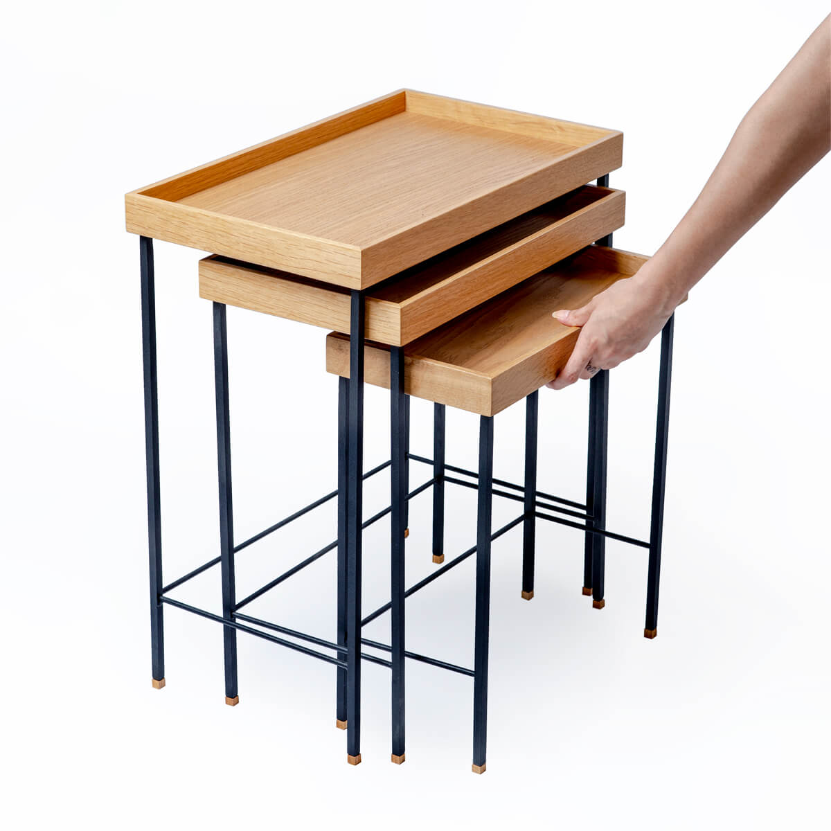 Masif Meşe Zigon Sehpa - Edge Serisi