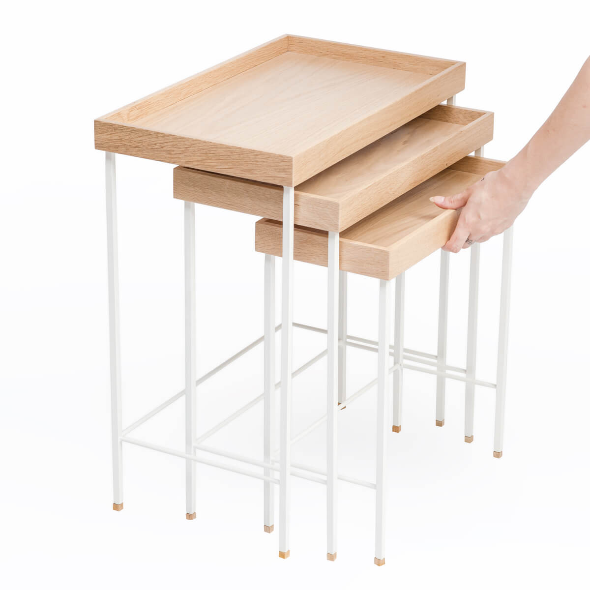 Masif Meşe Zigon Sehpa - Edge Serisi