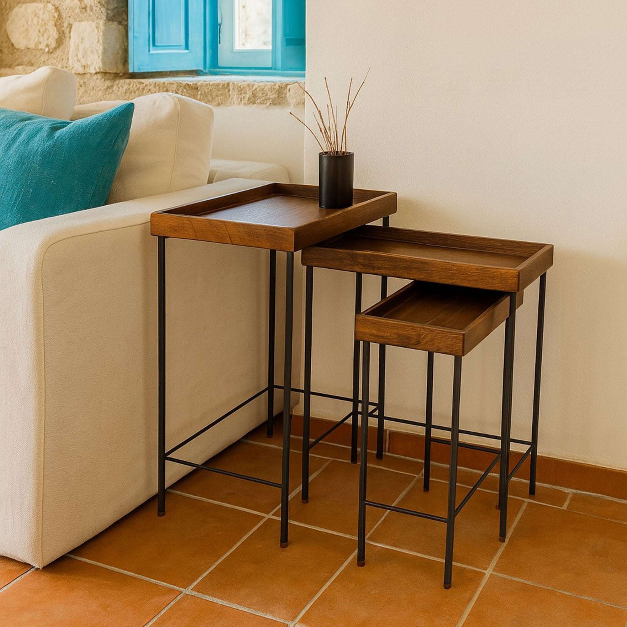 Masif Meşe Zigon Sehpa - Edge Serisi