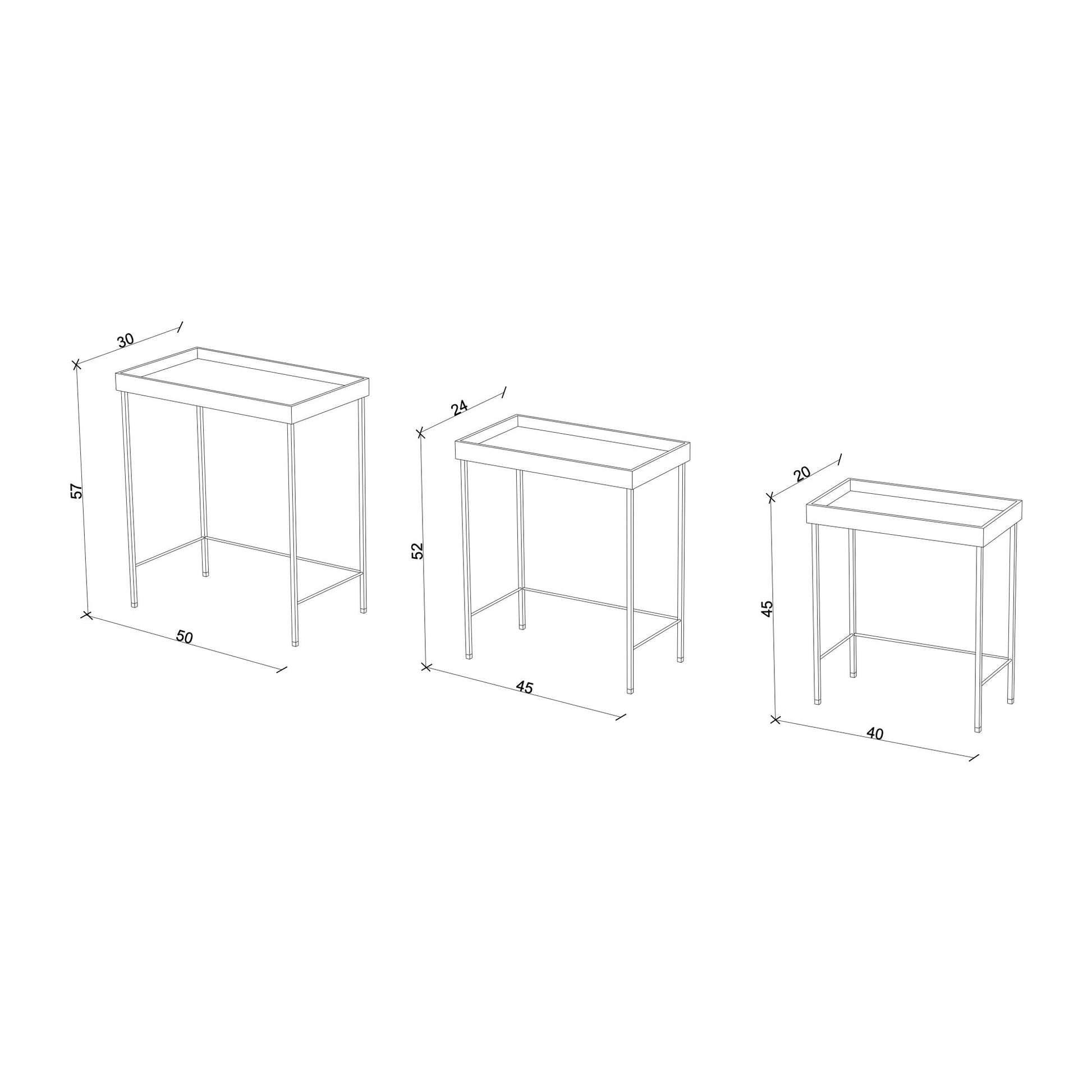 Masif Meşe Zigon Sehpa - Edge Serisi