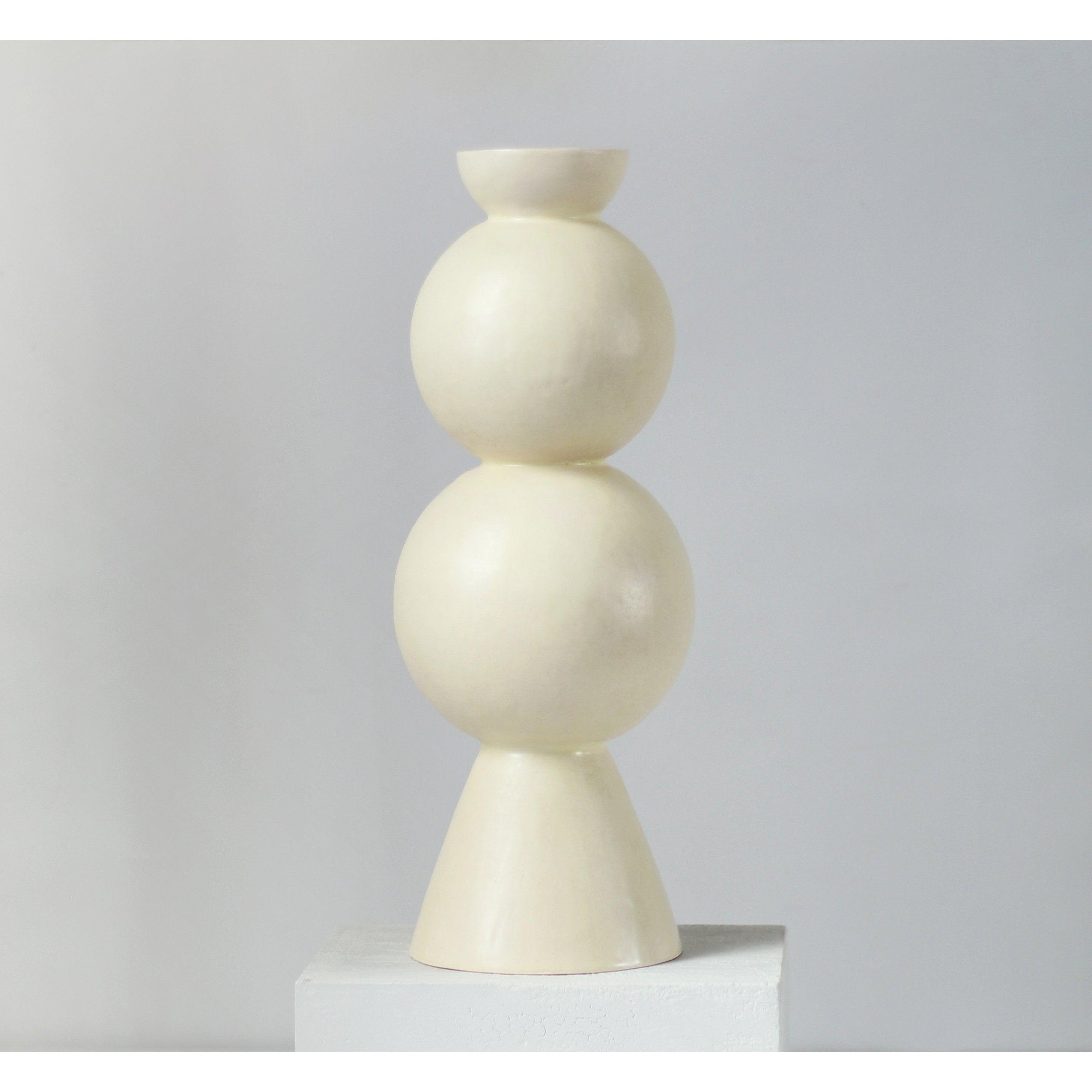 Matte Seramik Vazo - Krem