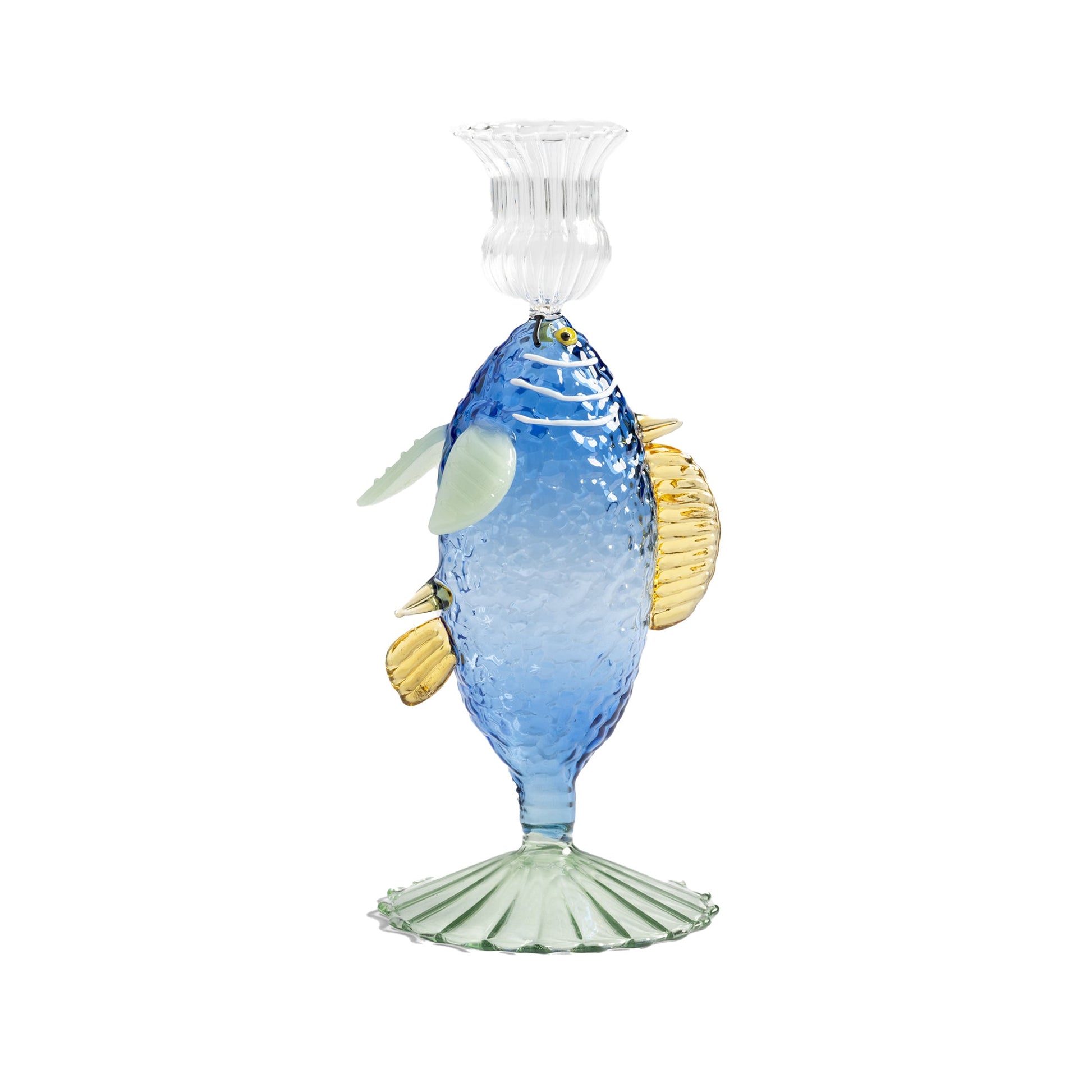 Mavi Balık Figürlü Mumluk