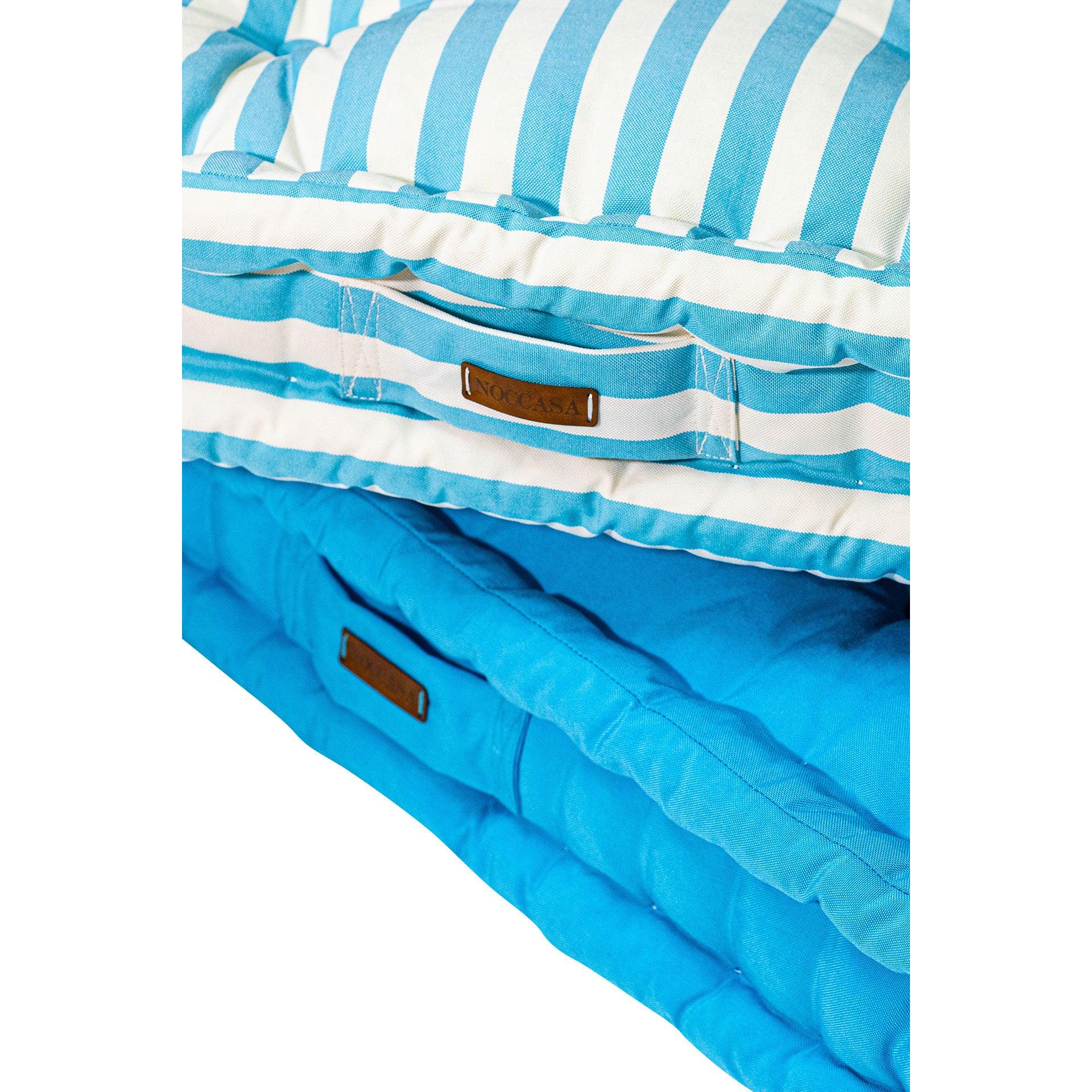 Mavi Beyaz Çizgili Bisküvi Minder