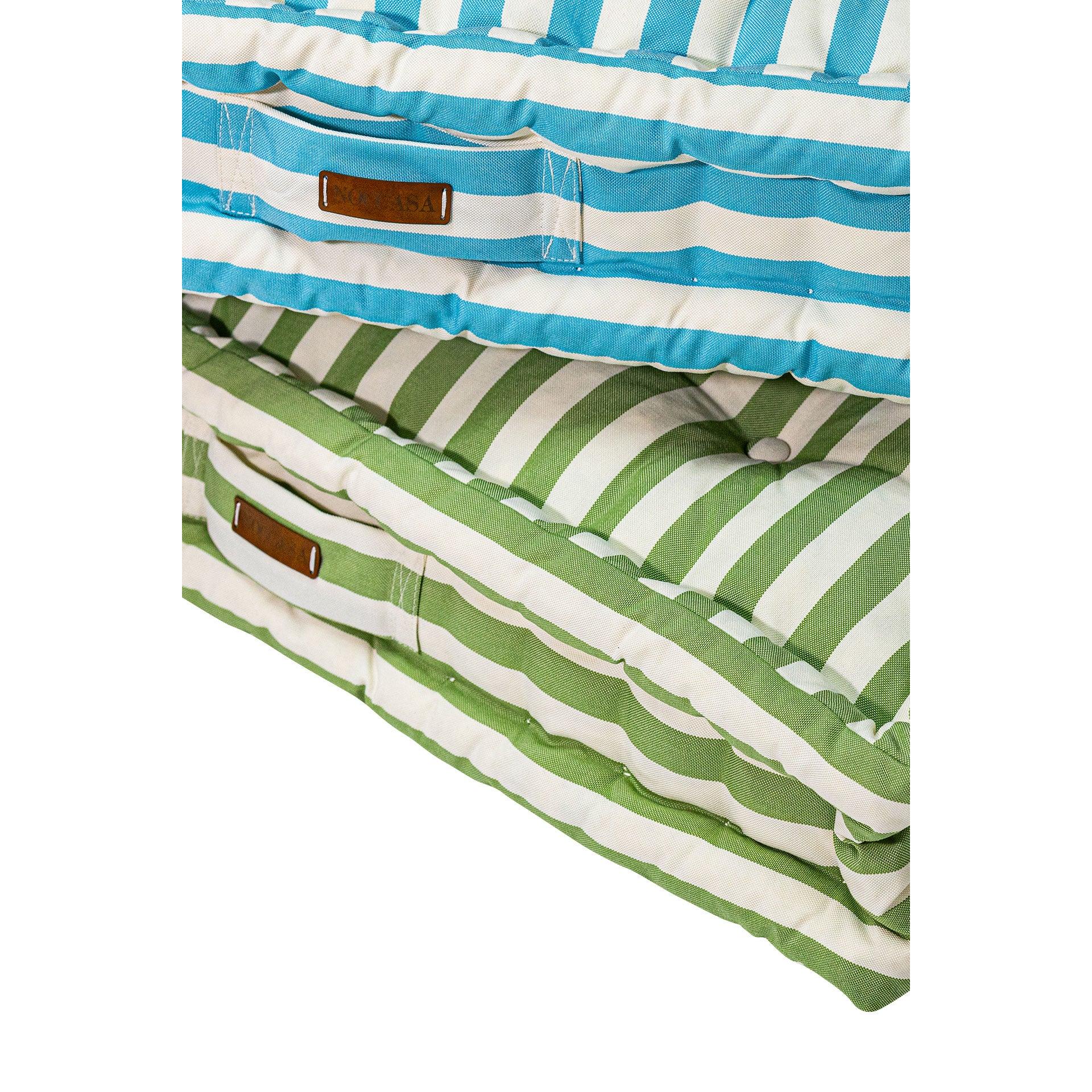 Mavi Beyaz Çizgili Bisküvi Minder