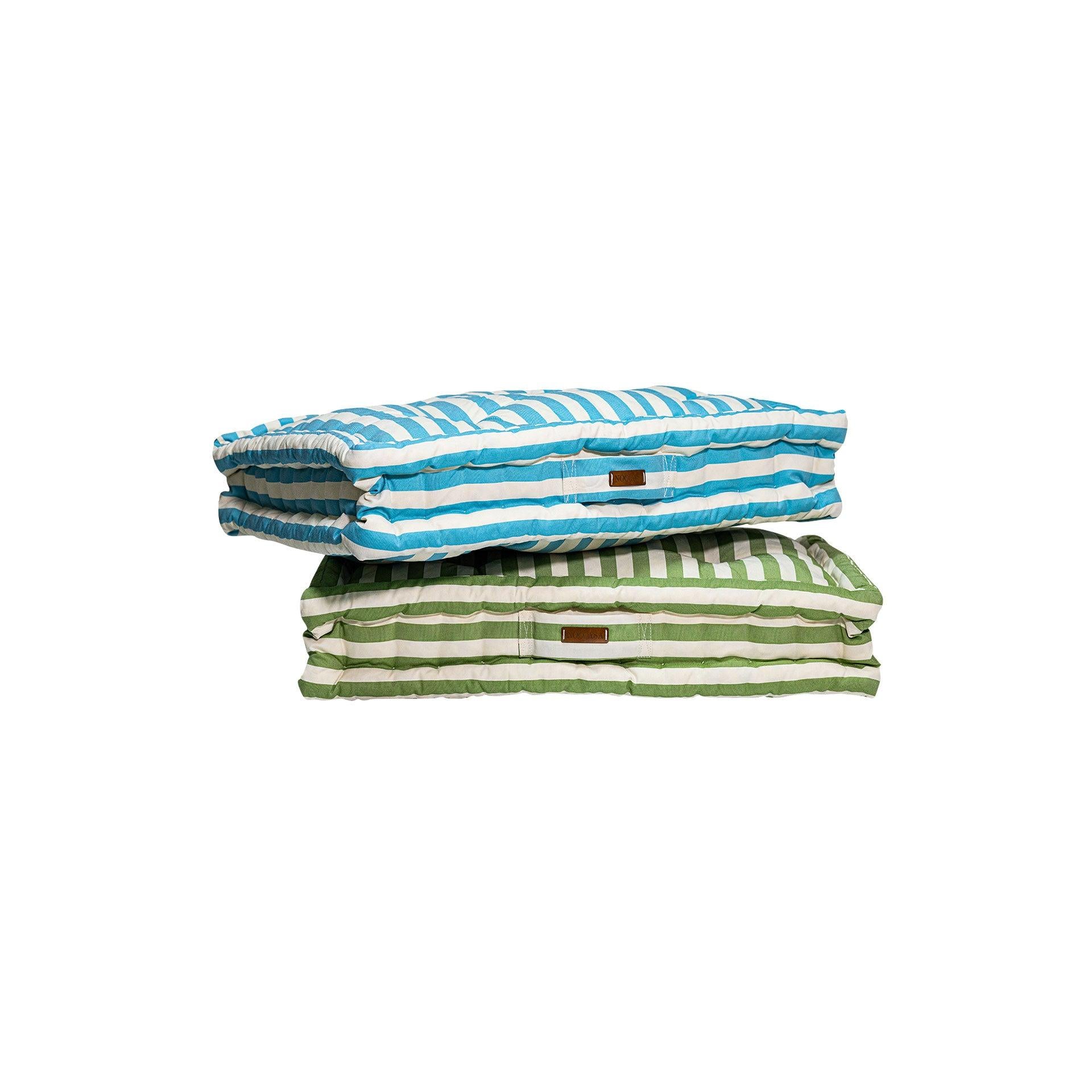 Mavi Beyaz Çizgili Bisküvi Minder