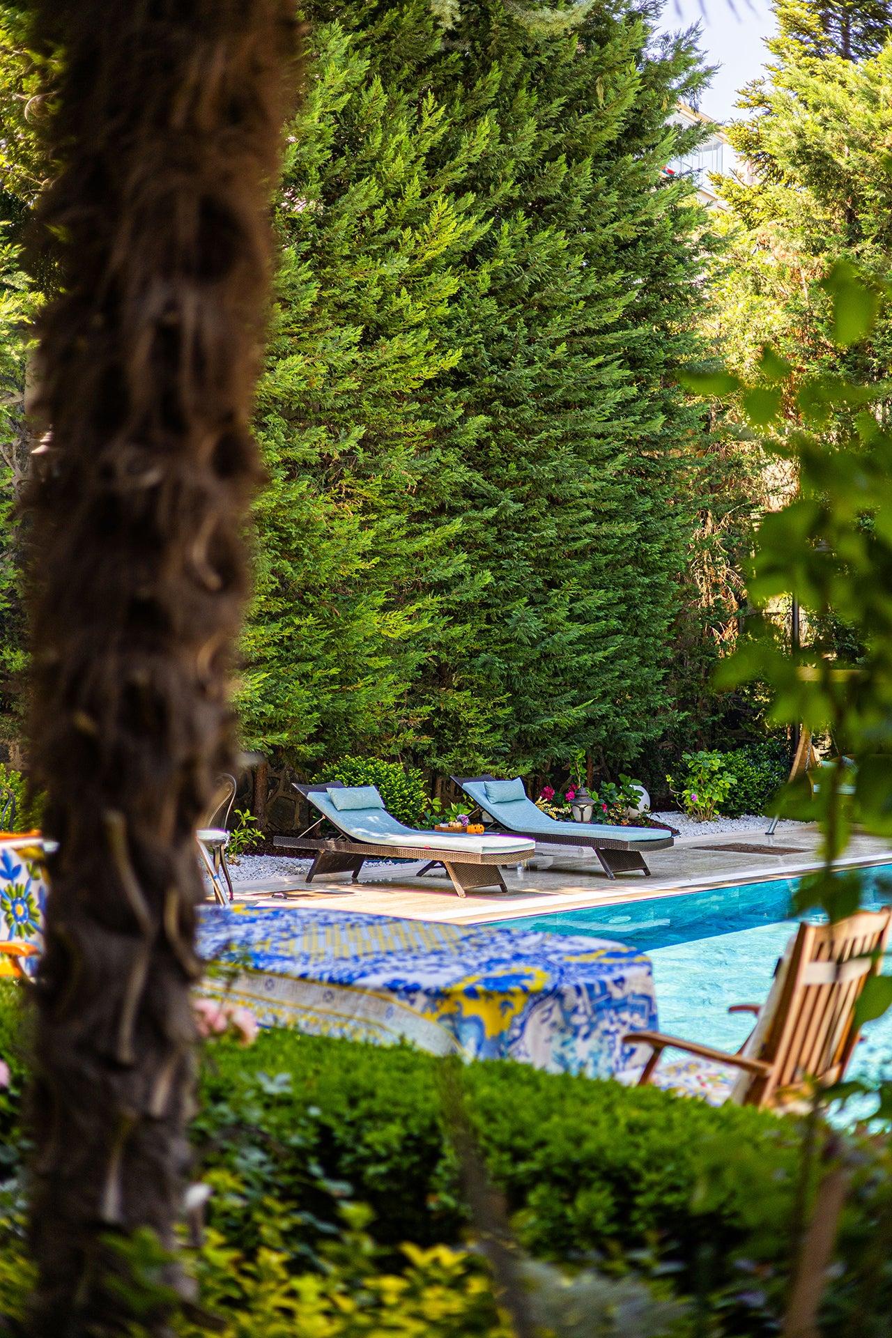 Mavi Şezlong Minderi