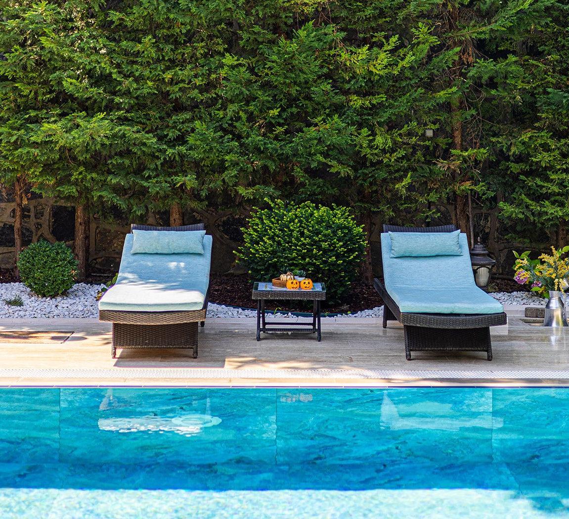 Mavi Şezlong Minderi