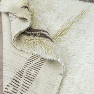 Mayar Bordürlü Natural Shaggy Halı 131X170 Cm-Kilim & Halı-Soho Antiq-NowShopFun