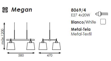 Megan Beyaz Sarkıt Avize