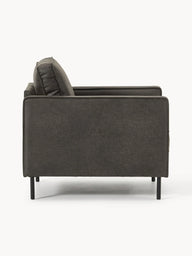 Melva Yumuşak Oturumlu Deri Berjer-Berjer-Innature Home-Deri - Siyah-NowShopFun