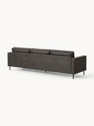 Melva Yumuşak Oturumlu Kanepe, Deri,4-5 Kişilik-Koltuk-Innature Home-Deri - Siyah-NowShopFun