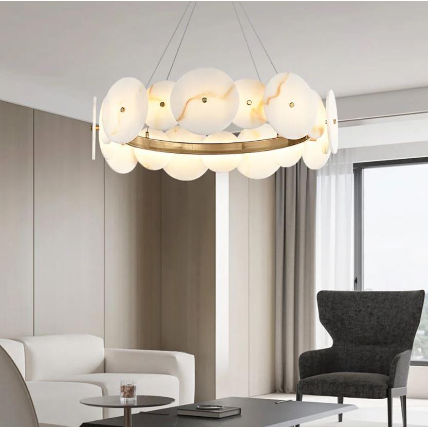 Mermer Daire Sarkıt Avize