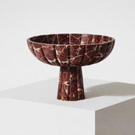 Mermer Deniz Tarağı Kase-Sunum Tabağı-Marble World-Rosso Levanto-NowShopFun