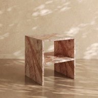 Mermer Komodin - Yan Sehpa-Komodin-Adomar Marble-Pink-NowShopFun