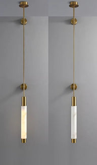 Mermer Silindir Tasarım Metal Aplik-Aplik-Tarz Aydınlatma-siyah-NowShopFun