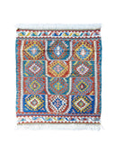 Mimoza Etnik Desenli El Dokuma Yün Kavak Kilim 111X125 Cm