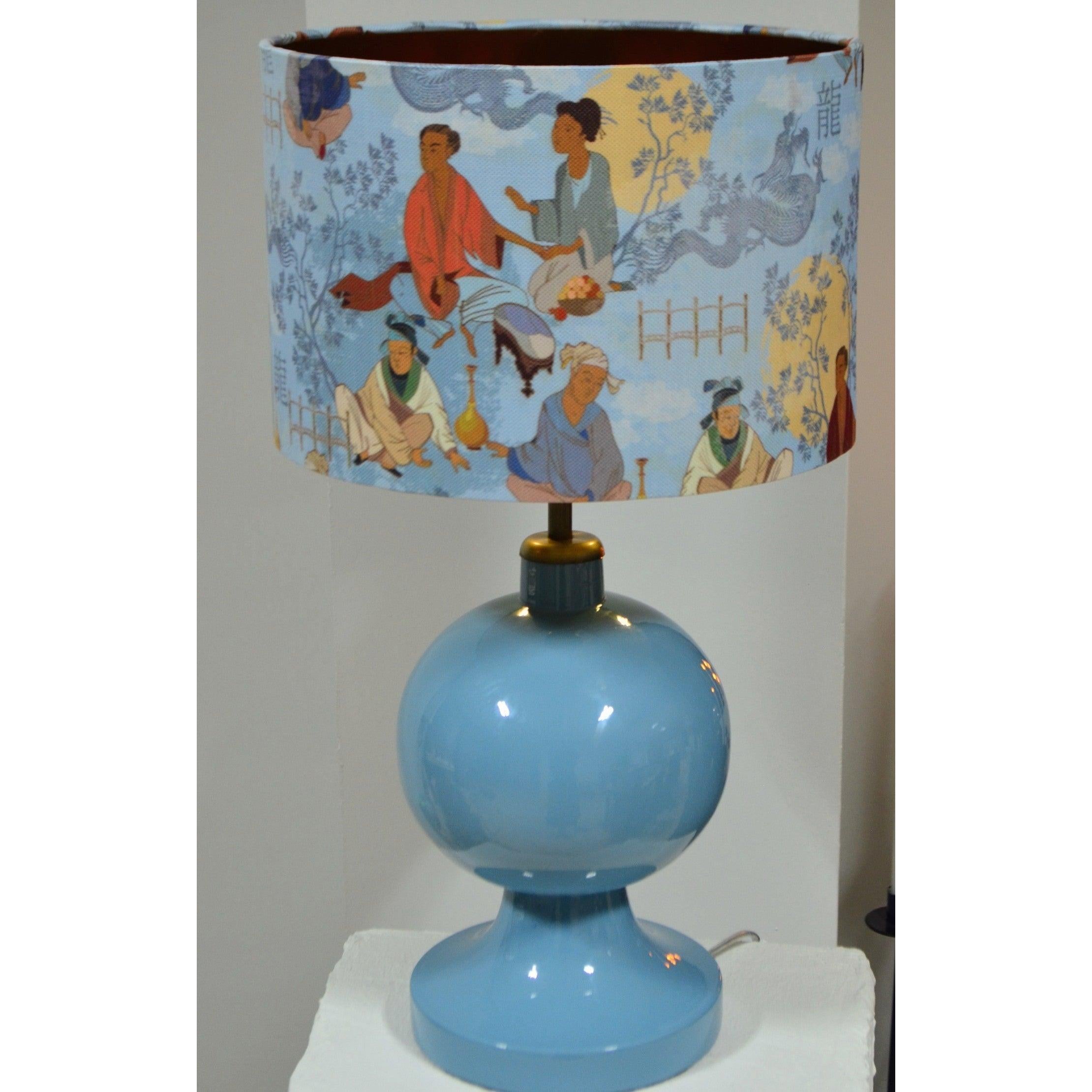 Ming El Yapımı Ahşap Abajur