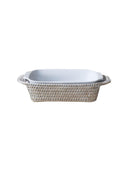 Mini Dikdörtgen Rattan Fırın Kabı