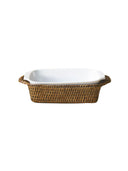 Mini Dikdörtgen Rattan Fırın Kabı