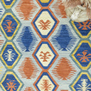 Miraz Geometrik Tasarımlı Yün Kilim 113x172 Cm