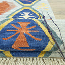 Miraz Geometrik Tasarımlı Yün Kilim 113x172 Cm
